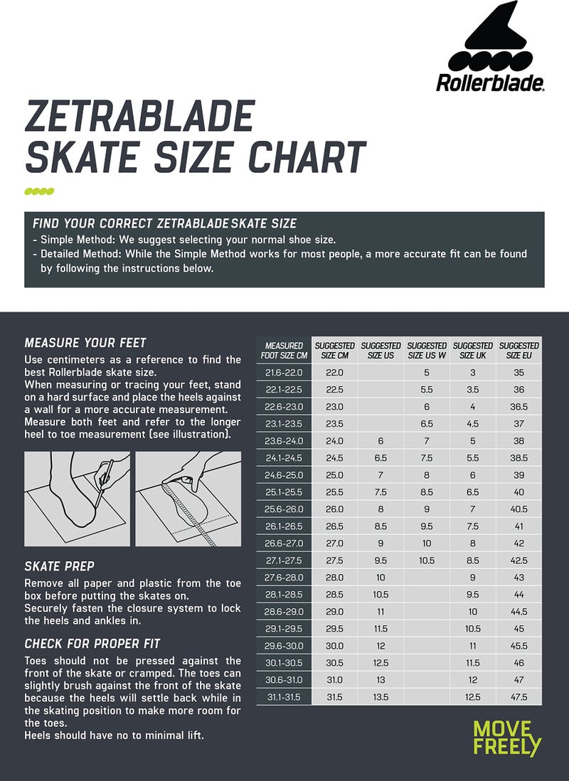 Rollerblade Zetrablade Men's Adult Fitness Inline Skate, Black and Silver, Performance Inline Skates - Image 5