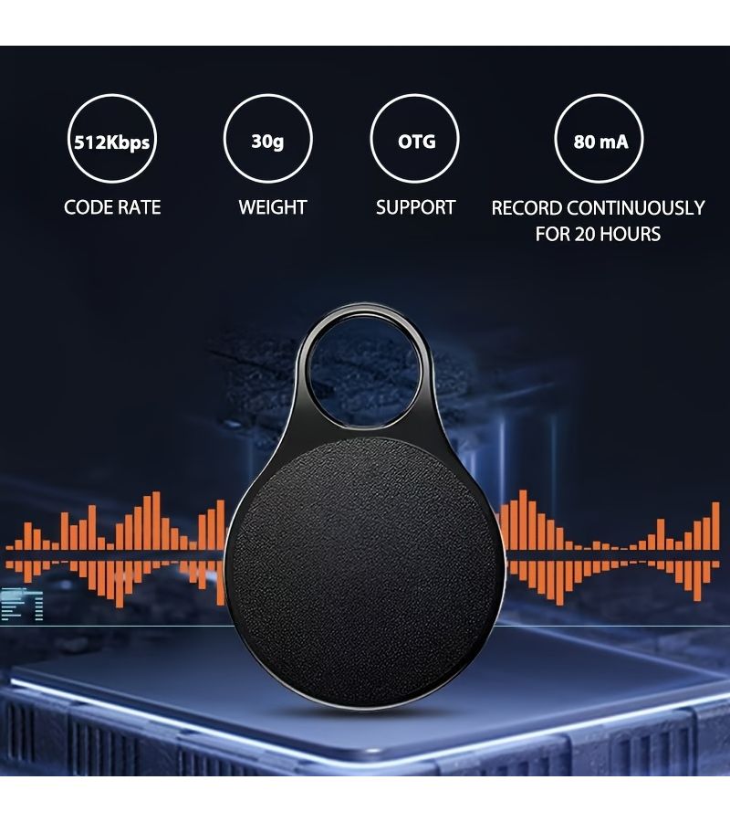 مسجل صوت 32 جيجابايت مع تفعيل صوتي، شحن عبر USB، تسجيل عالي الوضوح، وتشغيل MP3. - Image 2