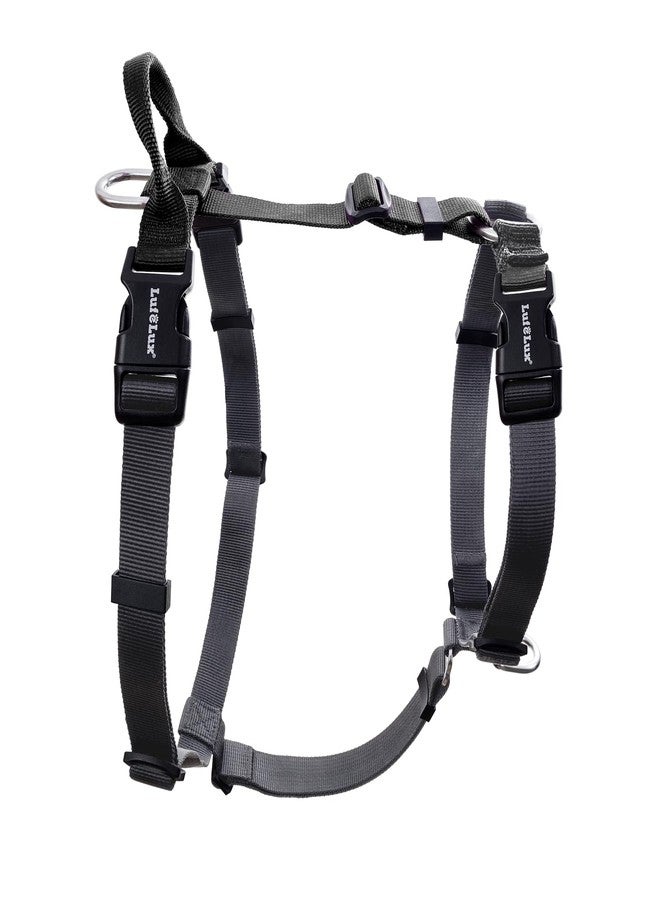 LufeLux Non-Restrictive No Pull Dog Harness, Neck Buckle Design, Easy Walk Freedom Harness Keep Balance, Six Points Adjustment, for Large Dogs Chest(25-35 inches) Black - Image 1