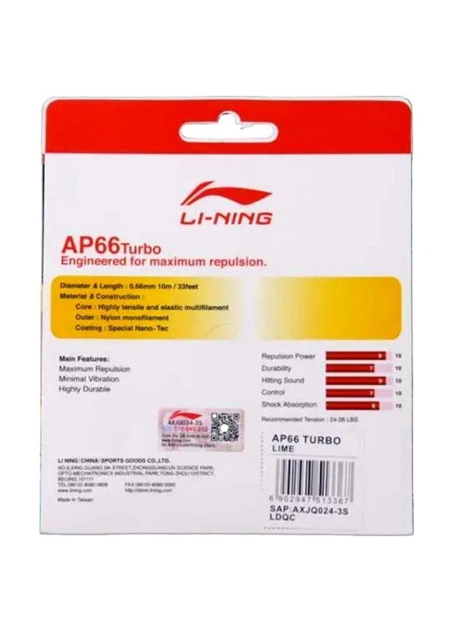 Li-Ning Ap-66 Turbo Badminton String - Lavender  - Image 2