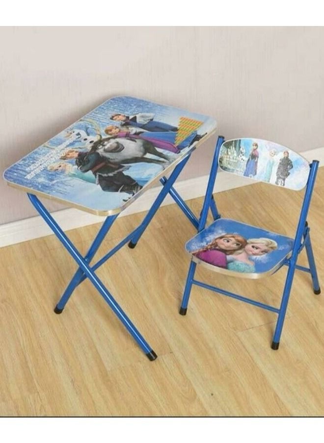 Kids folding chair hot sale with side table