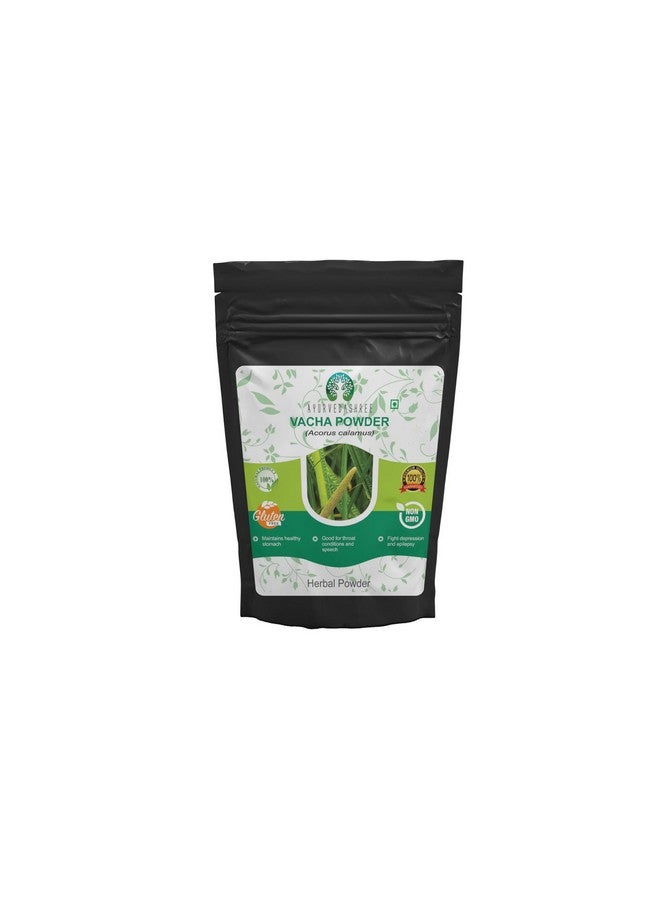 AYURVEDASHREE بودرة الكالاموس AYURVEDASHREE 100 جرام | بودرة فاشا | أكوروس كالاموس | عشب ذو رائحة عطرية عالية | يدعم المعدة | بودرة جذر أكوروس كالاموس | علم الأعلام | فاسامبو  - Image 1
