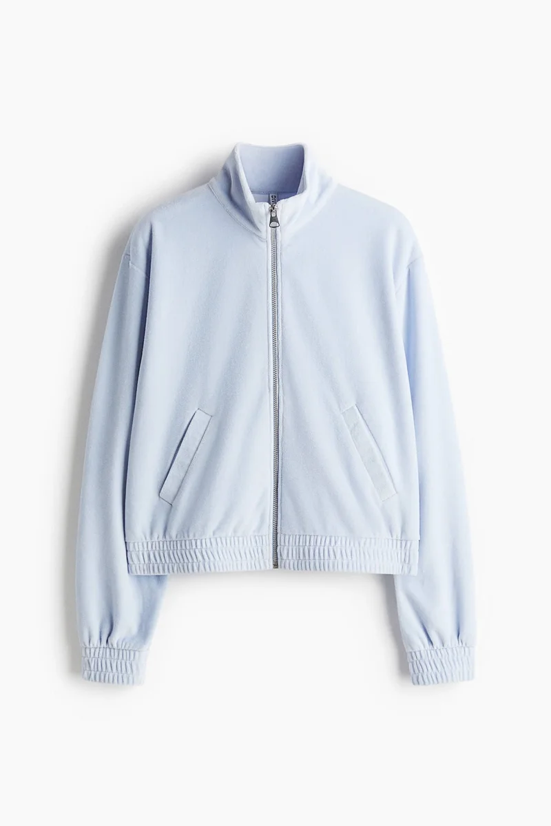 H&M Velour zip-through jacket