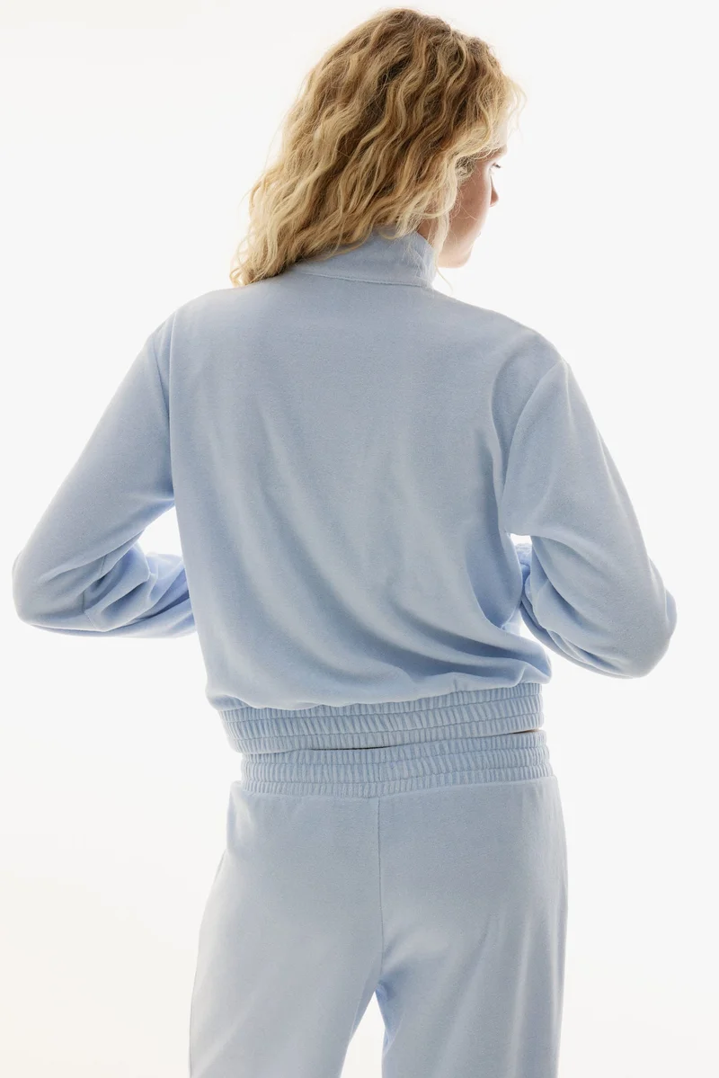 H&M Velour zip-through jacket