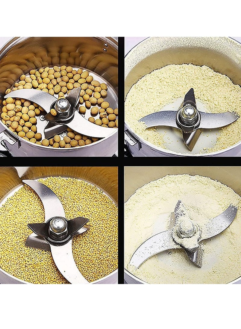 Denx 300g 1400W High Speed ​​Home Spice and Grain Grinder Mill for Grinding Seeds, Wheat, Corn, Pepper, Coffee and Other Dry Foods - Image 5