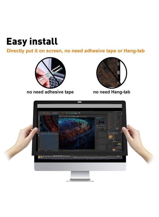 bersem Fully Removable Privacy Screen Protector for iMac 27 inch Monitor, Anti-Spy, Anti-Scratch, UV-Blocking, Matte Finish - Image 4