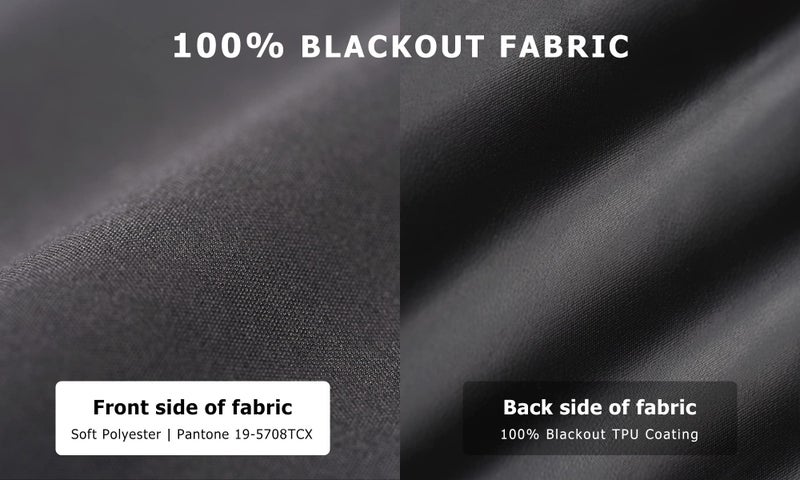 Lazblinds 100 ٪ Blackout Roller Shades No Tools No Drill اللاسلكي الستائر اللاسلكية للنوافذ المعزولة الحرارية للحماية من ظلال نافذة الخصوصية لغرفة النوم (48 '' W x 72 '' H Black) - Image 2