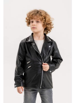 Gold Class Kidswear Zippered Boys Leather Jacket  - Image 3