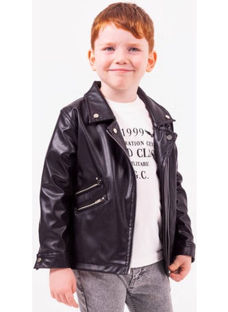 Gold Class Kidswear Zippered Boys Leather Jacket  - Image 1