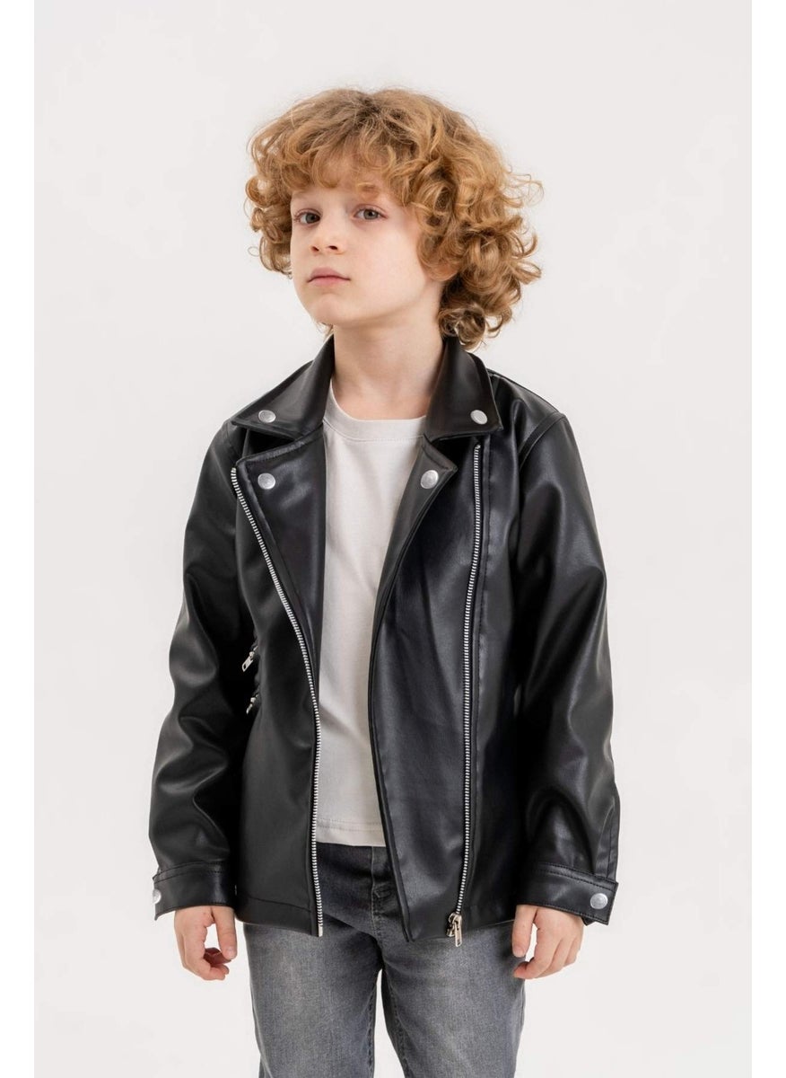 Zippered Boys Leather Jacket - pzsku/ZAEA25C7EB0209364685BZ/45/_/1731334259/255e9d54-2e90-4bd9-b42d-b7d55d143bf3