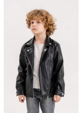 Gold Class Kidswear Zippered Boys Leather Jacket  - Image 5