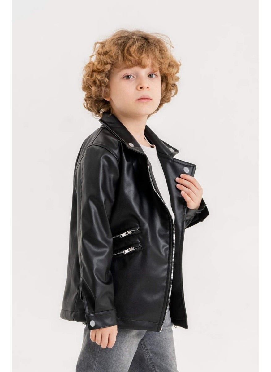 Zippered Boys Leather Jacket - pzsku/ZAEA25C7EB0209364685BZ/45/_/1731334269/d38ba051-5af6-45d4-935e-78e779757865