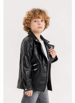 Gold Class Kidswear Zippered Boys Leather Jacket  - Image 4