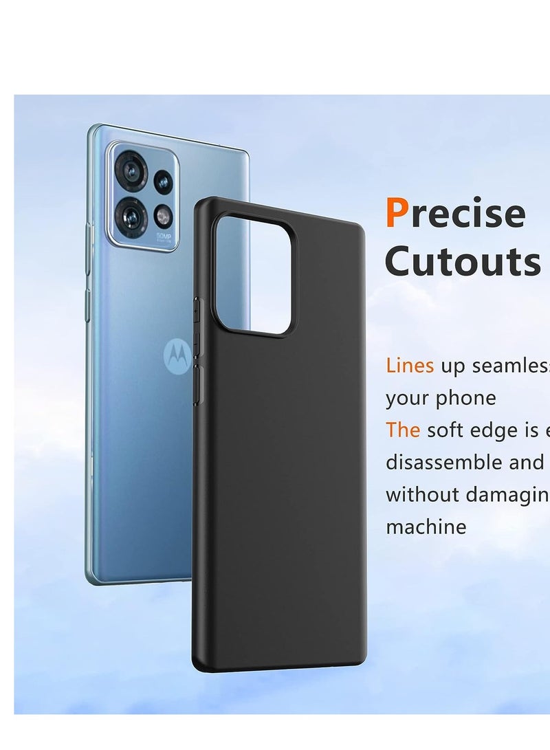 general Case Compatible with Motorola Edge 40 Pro Case Soft TPU Ultra-Slim Stylish Protective Cover for Motorola Edge 40 Pro Phone Case[Drop Protection, Non-slip] - Matte Black - Image 2