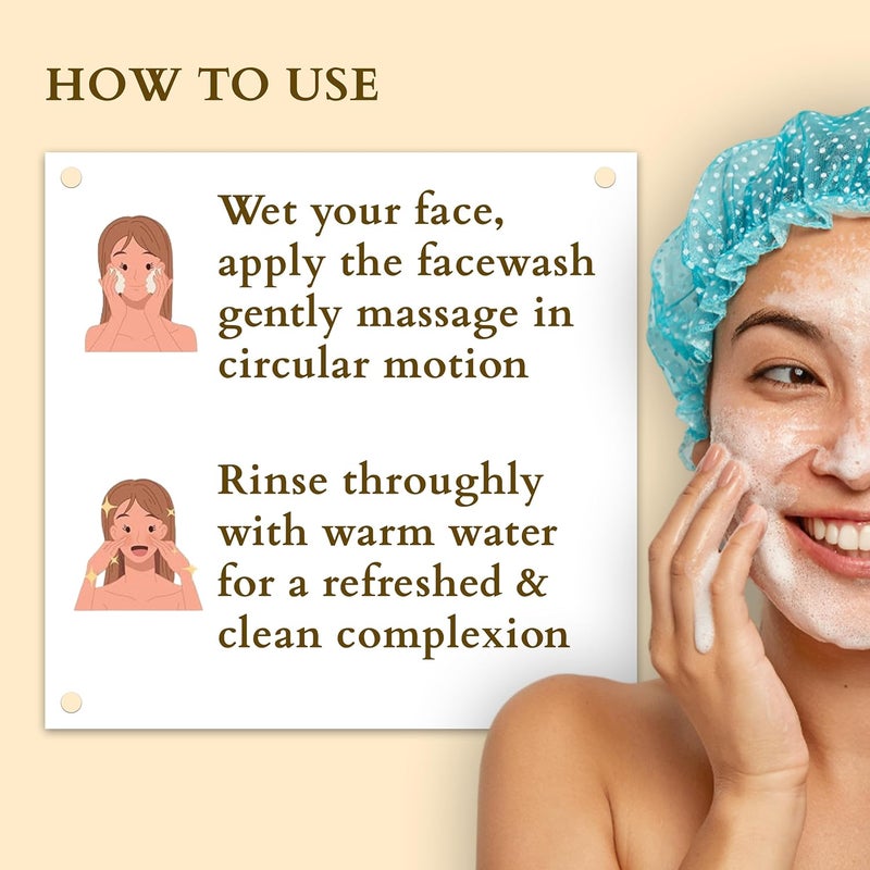 Nyassa Sulphate Free Clarifying Tea Tree Face Wash for flawless with Tea Tree Essential Oil and Hyaluronic Acid  Amino Acids  No Paraben Sulphate Cruelty Free 210ml - Image 5