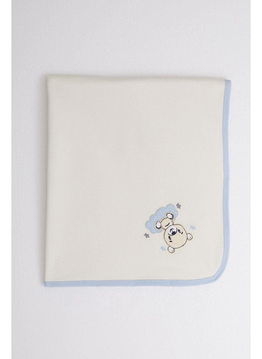 Breeze Newborn Baby Blanket Cute Baby Bear Printed Standard, Cream  - Image 2
