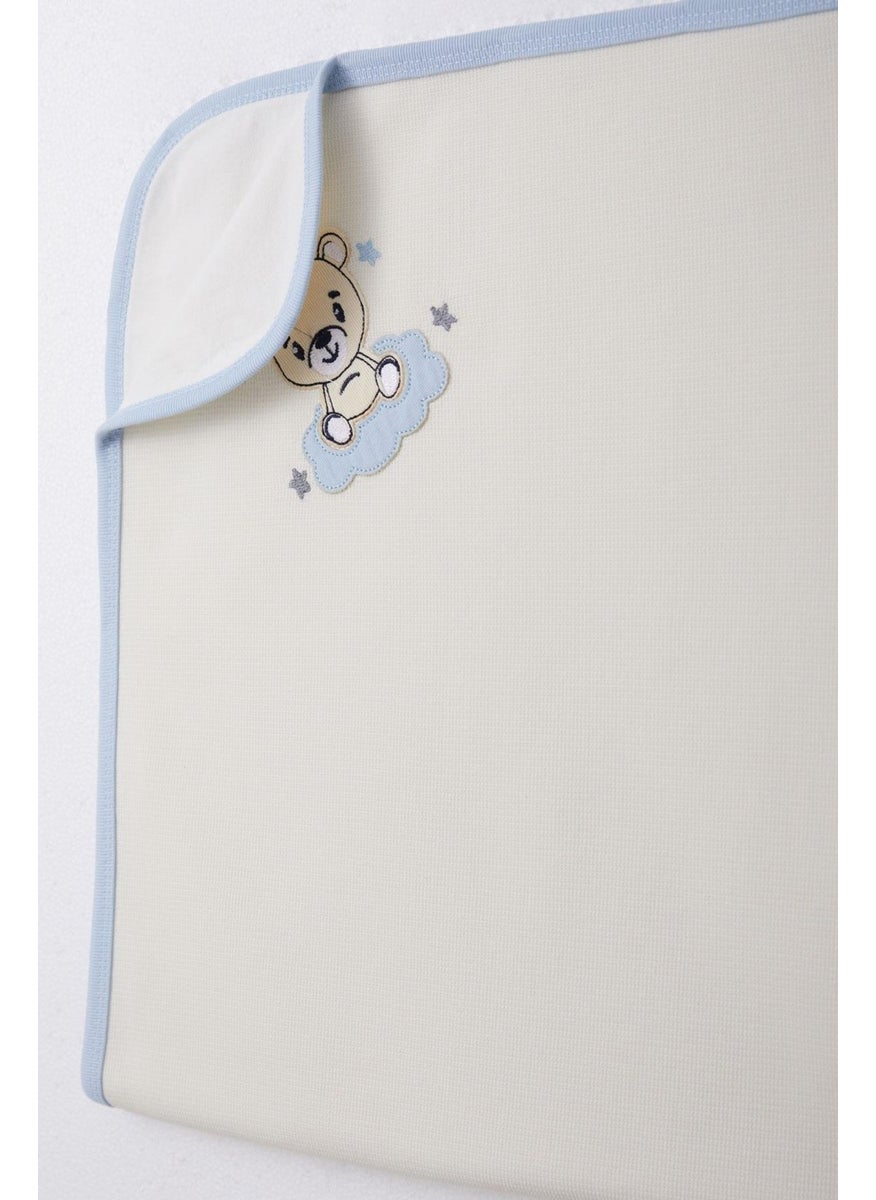 Breeze Newborn Baby Blanket Cute Baby Bear Printed Standard, Cream  - Image 3
