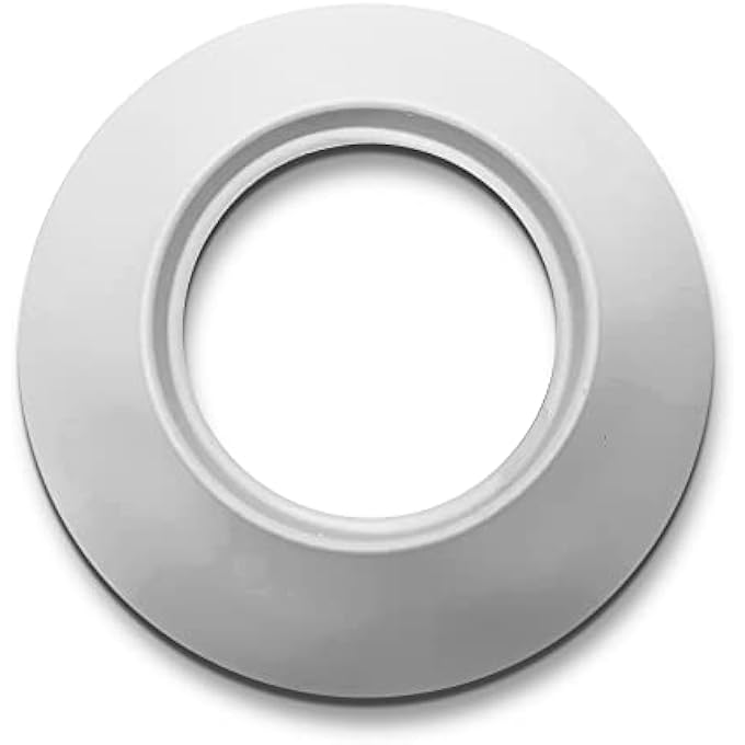 DOJA INDUSTRIAL | HEATING PIPE COVER ROSETTE | 80 MM DIAMETER | COLOUR WHITE | RADIATOR ROSETTE | TUBE HEATER COVERS | RADIATORS PLASTIC ROSETTES | WATER PIPES COLLAR | HEATING HOLE COVER - Image 2