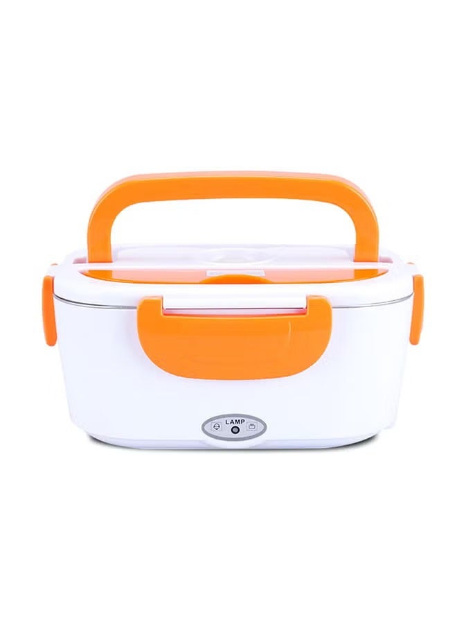 Multifunctional Portable Electric Heating Lunch Box Orange/White 9.37 x 6.69 x 4.25inch - Image 1