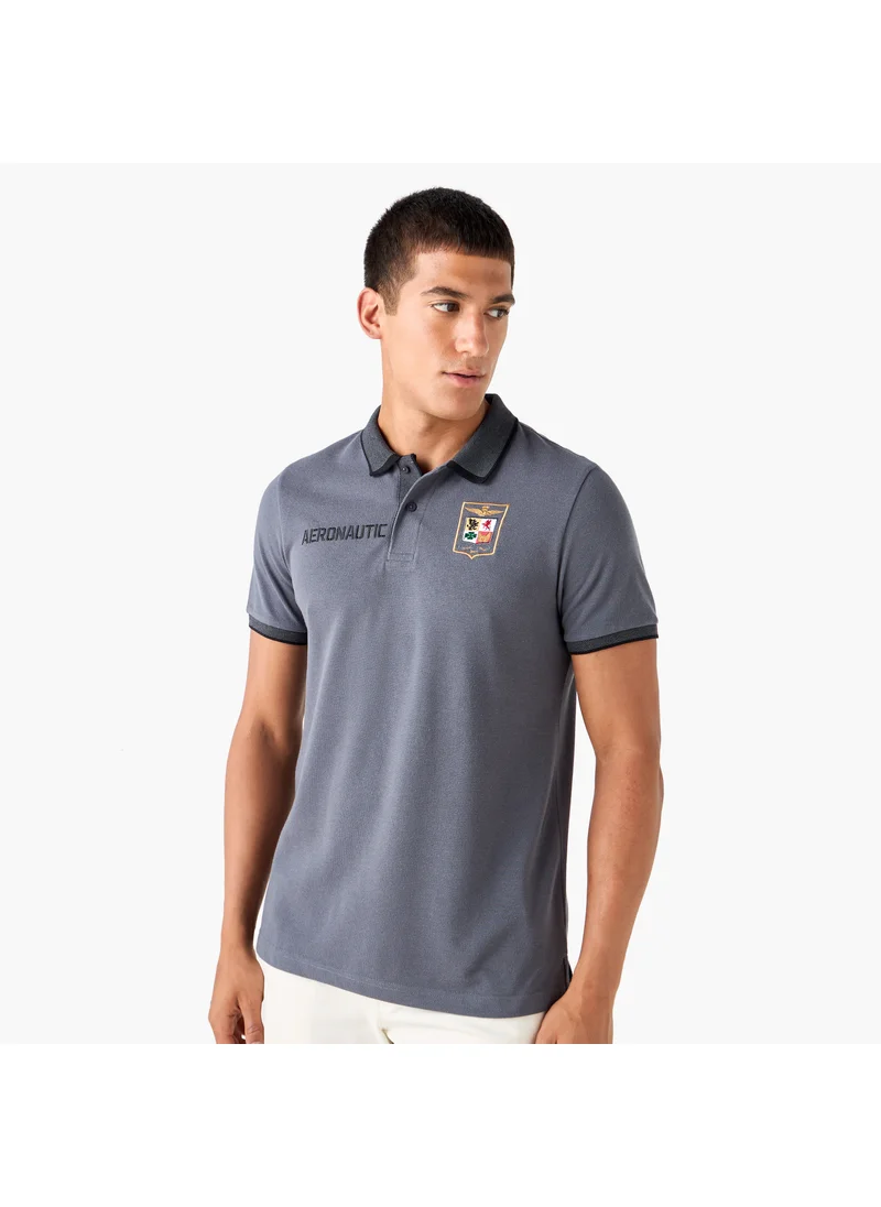 فاف Embroidered Polo T-shirt with Short Sleeves