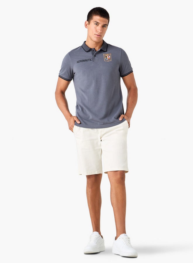 Splash FAV Embroidered Polo T-shirt with Short Sleeves - Image 2