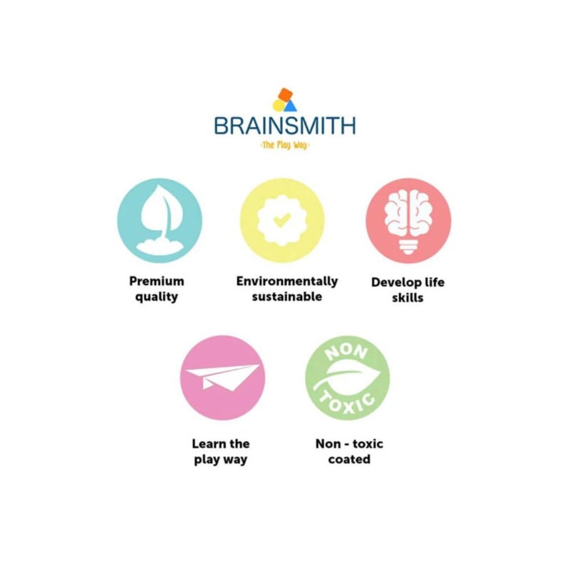 BRAINSMITH طبل سوارا الخشبي (ذو جانبين) مع عصا للأطفال الصغار والأطفال (1-6 سنوات) - مجموعة أدوات موسيقية آمنة للأطفال - Image 4