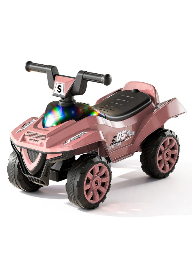 Baybee Buzzy Baby Ride on Car for Kid, Ride on Baby Car with Push handle, Lights, Music & Spacious Seat | Kids Push Car for Babies | Push Ride on Car for Kids 1-3 Years Boy Girl (Pink) - Image 1