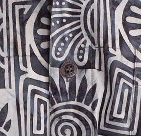 Johari West Men's Button-Down Short Sleeve Shirt, Indo Bay (Stone, 3X-Large) - Image 3