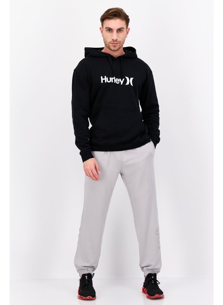 Hurley Men Sportswear Fit Long Sleeve Outdoor Hooded Sweatshirt, Black  - Image 4