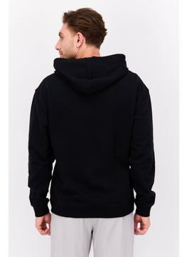 Hurley Men Sportswear Fit Long Sleeve Outdoor Hooded Sweatshirt, Black  - Image 3