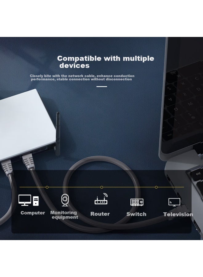 CHOSEAL Chooseal Cat5e High-speed Hundred-megabit Ethernet Cable, Engineering And Home Computer Broadband Connection Patch Cord Finished Network Cable, 15 Meters, Qs2608at15j - Image 5