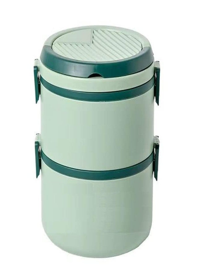 VAJASIL 2 Layer Insulated Lunch Box, Keeps Food Warm and Fresh for Hours with A Secure Tight-Locking Lid and Side Clips | Compact Lightweight Design Ideal for Office | School | Picnics | and Travel - Image 1
