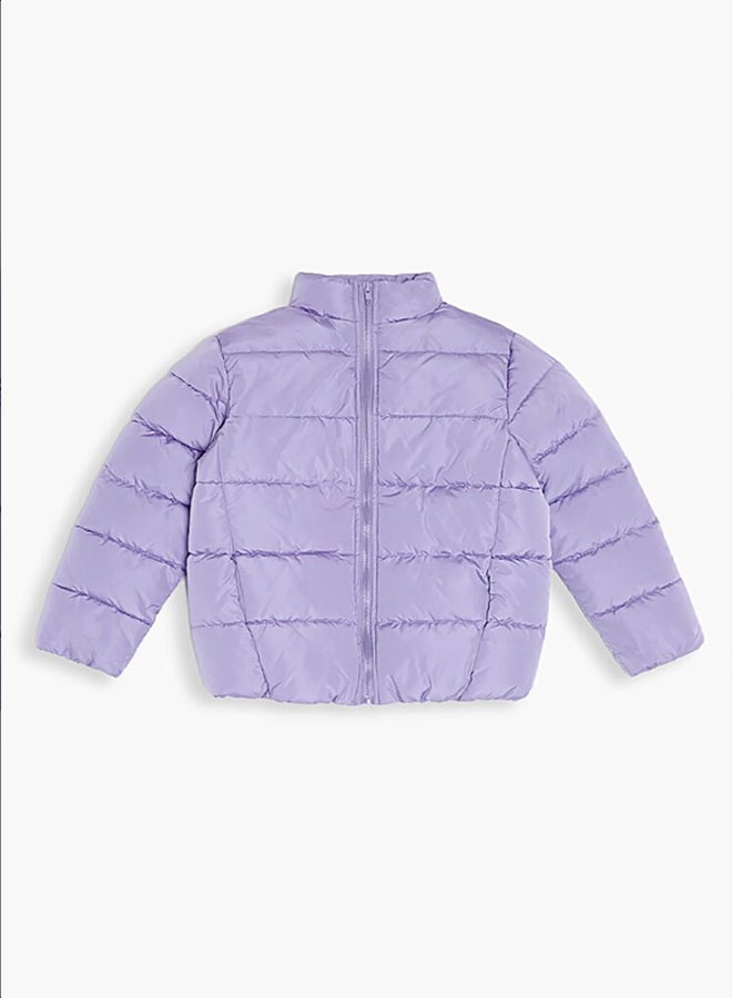 FOREVER 21 Girls Funnel Neck Puffer Jacket (Kids) - Image 1