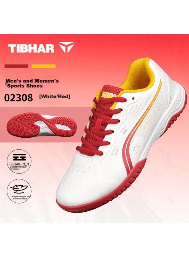 Tibhar Table Tennis Shoes Uni Summer Compeion Non-slip Durable Breathable Training Sports Shoes 02308 White Rainbow Size 36 - Image 2
