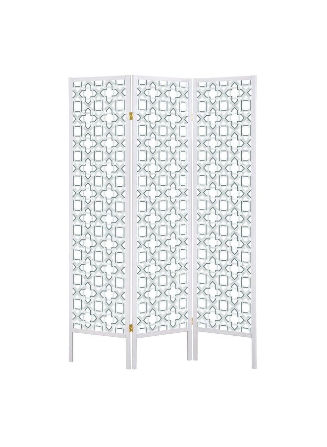 DANUBE HOME فاصل غرف حديث من وولي 1-لوحة قابل للطي شاشة خصوصية أنيقة تقسيم لغرفة المعيشة أو غرفة النوم أو المكتب لوحة قابلة للتعديل - نمط أبيض