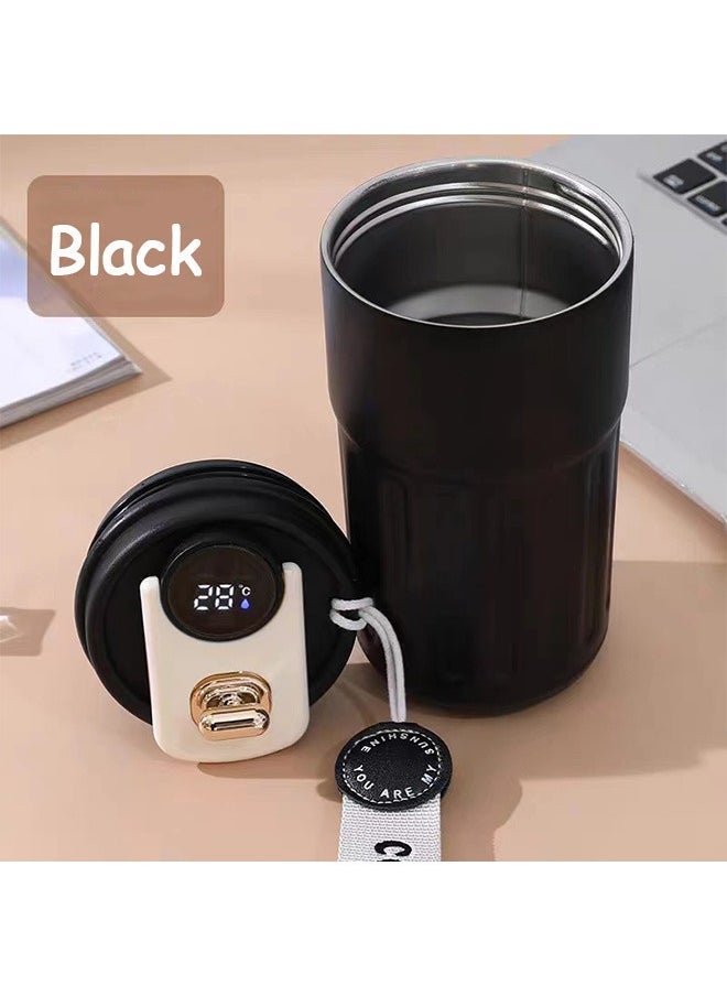 Hihonor Coffee Mug, Insulated Travel Coffee Mug with Temperature Display, 316 Stainless Steel Vacuum Coffee Cup, Double Wall Leak-Proof Thermos Vacuum Tumbler, Black  - Image 2