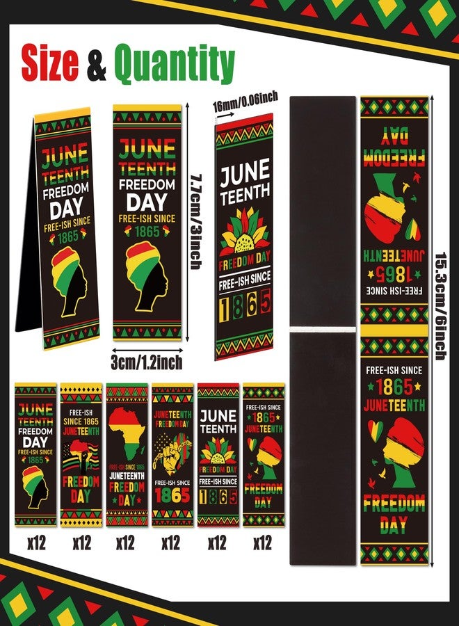 Haooryx Juneteenth Magnetic Book Marks - Black History Month Magnetic Bookmarks Book Reading Lovers Accessories Page Marker Clip African American BHM Celebration Birthday Gifts School Office Home (72) - Image 2