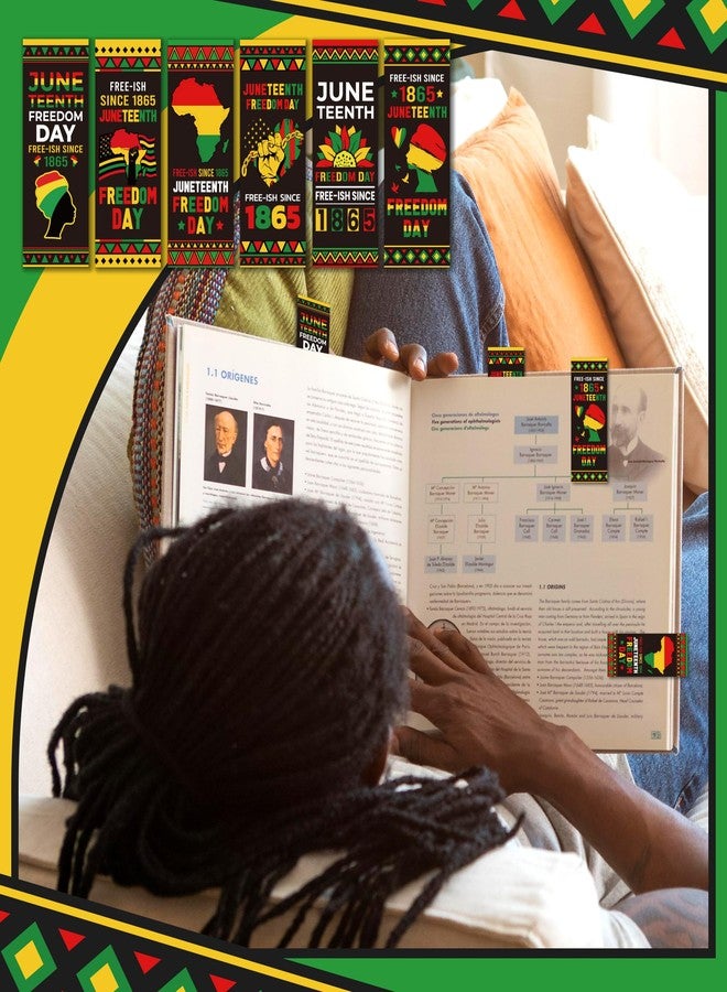 Haooryx Juneteenth Magnetic Book Marks - Black History Month Magnetic Bookmarks Book Reading Lovers Accessories Page Marker Clip African American BHM Celebration Birthday Gifts School Office Home (72) - Image 5