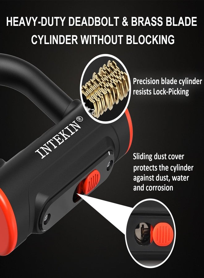 INTEKIN Motorcycle Lock 3.3FT/100cm Bicycle Chain Locks 8mm/10mm Thick Bike Lock Heavy Duty Security Chain Anti Theft with 16mm U-Lock for Bikes, Gates, E-Bikes - Image 5