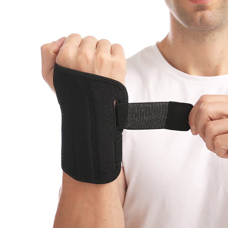 Wrist Brace Large/X-Large Black-Left: Ergonomically Designed Maximum Support Wrist Splint - Breathable Premium Material Adjustable Straps for Carpal Tunnel, Arthritis, Tendonitis Pain Relief, Night Sl - Image 4