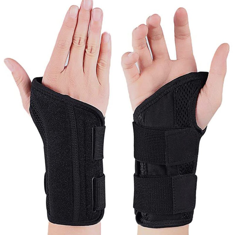 Wrist Brace Large/X-Large Black-Left: Ergonomically Designed Maximum Support Wrist Splint - Breathable Premium Material Adjustable Straps for Carpal Tunnel, Arthritis, Tendonitis Pain Relief, Night Sl - Image 2