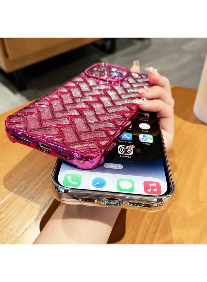 اس-توب جراب لهاتف iPhone 12 Pro، جراب هاتف من الورق اللامع بنقش ليزر ثلاثي الأبعاد وشبكة منسوجة - Image 4