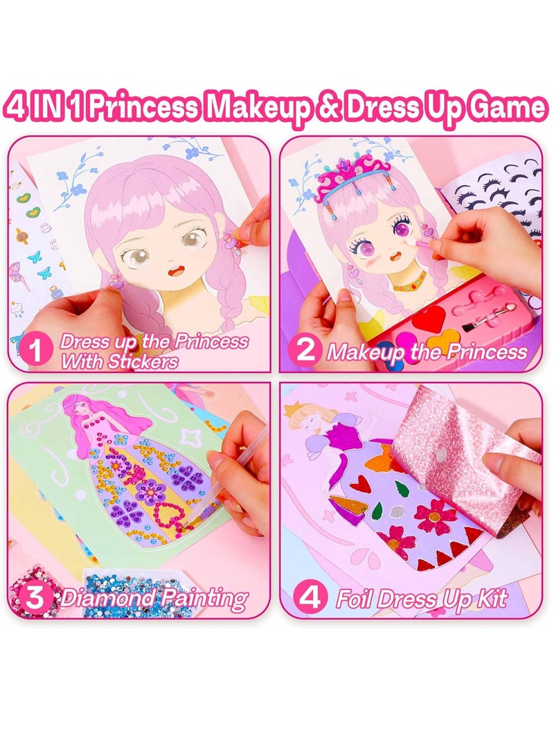 الأطفال DIY اليدوية الإبداعية كزة المرح اللعب كيت للفتيات تصميم الأزياء الأميرة تلبيس كتاب الفن للأطفال - Image 2