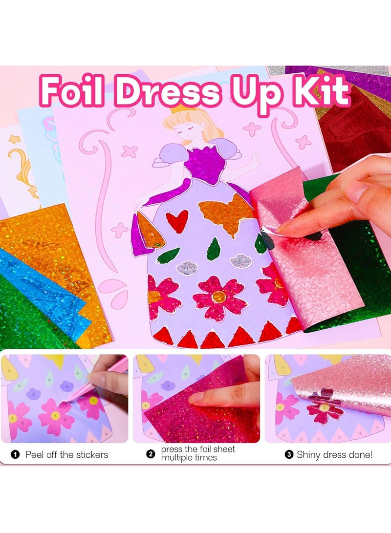 الأطفال DIY اليدوية الإبداعية كزة المرح اللعب كيت للفتيات تصميم الأزياء الأميرة تلبيس كتاب الفن للأطفال - Image 5