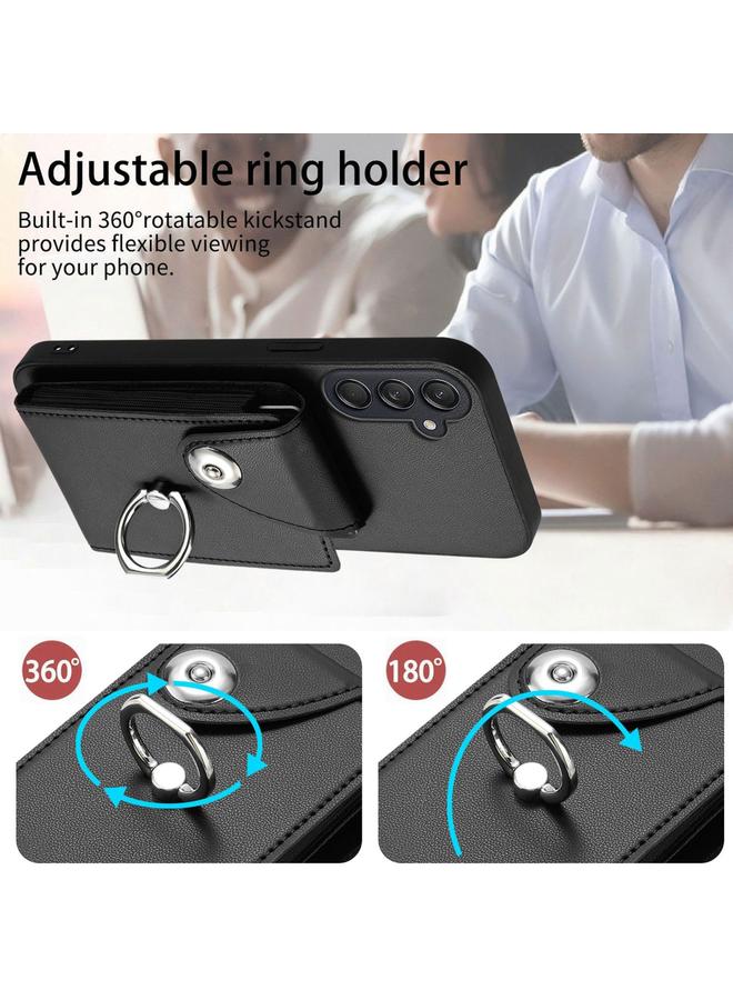 اس-توب جراب لهاتف Samsung Galaxy M55 / C55 5G مزود بحلقة وحقيبة بطاقات وحافظة هاتف مع حبل طويل - Image 4