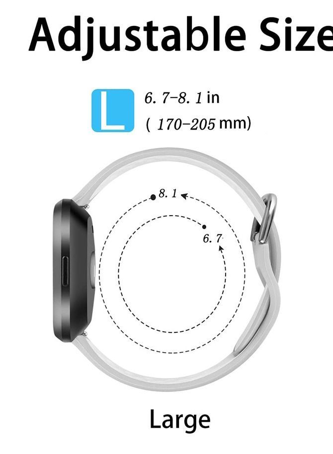 Y&D for fitbit versa 2/ lite/ 3 pack silicone replacement wrist strap se (L) - Image 5