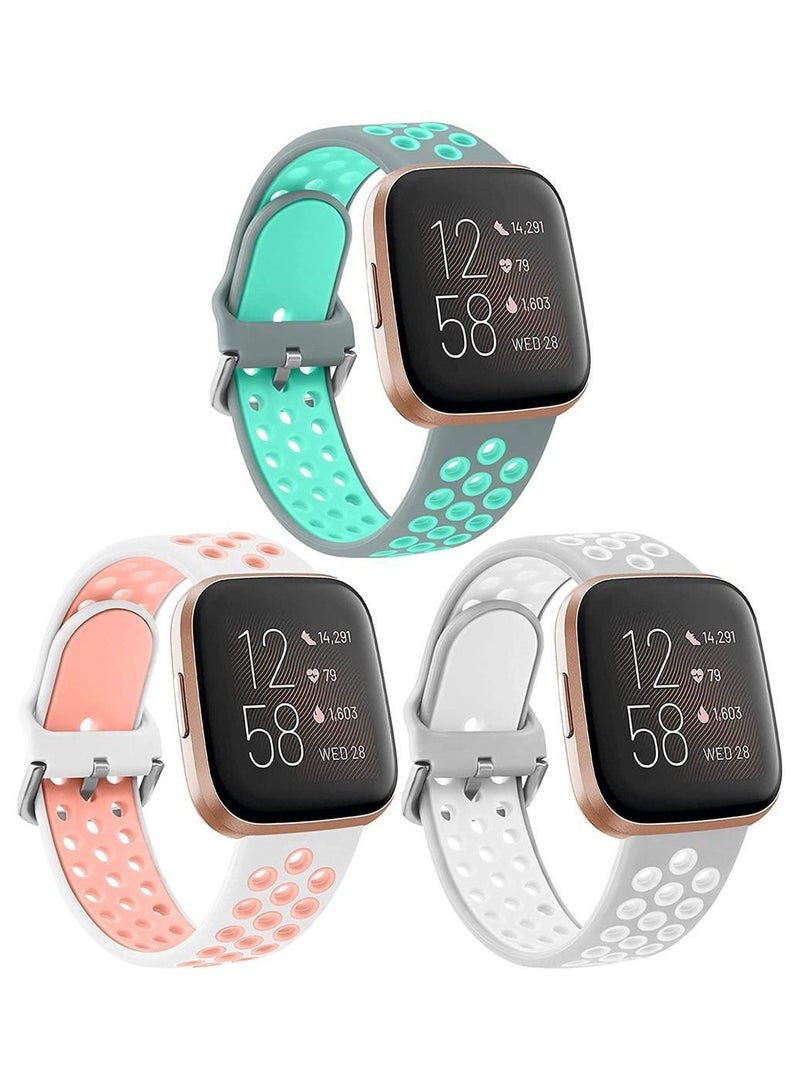 Y&D for fitbit versa 2/ lite/ 3 pack silicone replacement wrist strap se (L) - Image 1