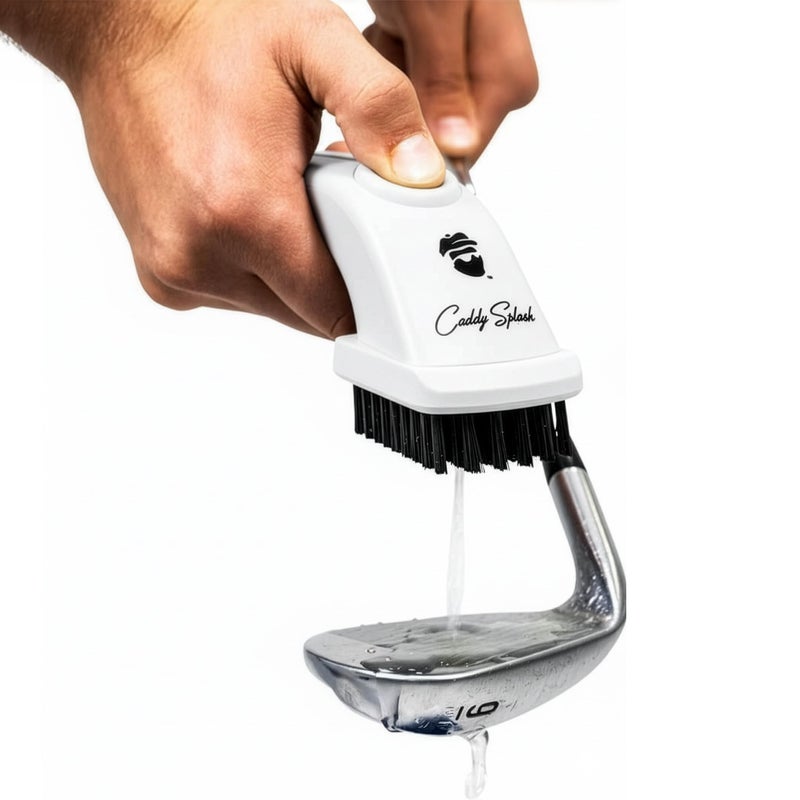 Caddy Splash Golf Club Brush Pro with Water Heavy Duty Retractable Clip Push Button for Easy Cleaning Nylon Bristles Holds 4 Oz Golf Accessories for Men Best Golf Gift USA Company - Image 2