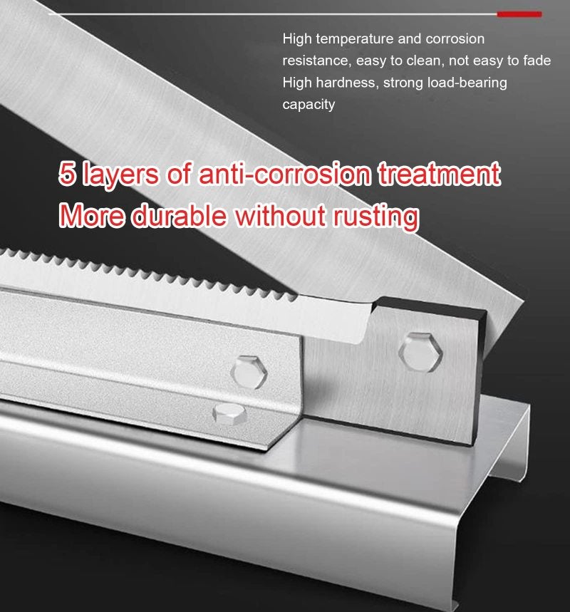 Manual Meat Slicer: 25CM Stainless Steel, Non-Slip Handle Stable Base - Multifunctional Easy To Clean Food Slicer for Home Kitchen Cooking - Image 5
