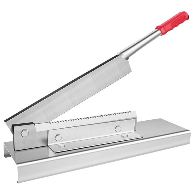 Manual Meat Slicer: 25CM Stainless Steel, Non-Slip Handle Stable Base - Multifunctional Easy To Clean Food Slicer for Home Kitchen Cooking - Image 1